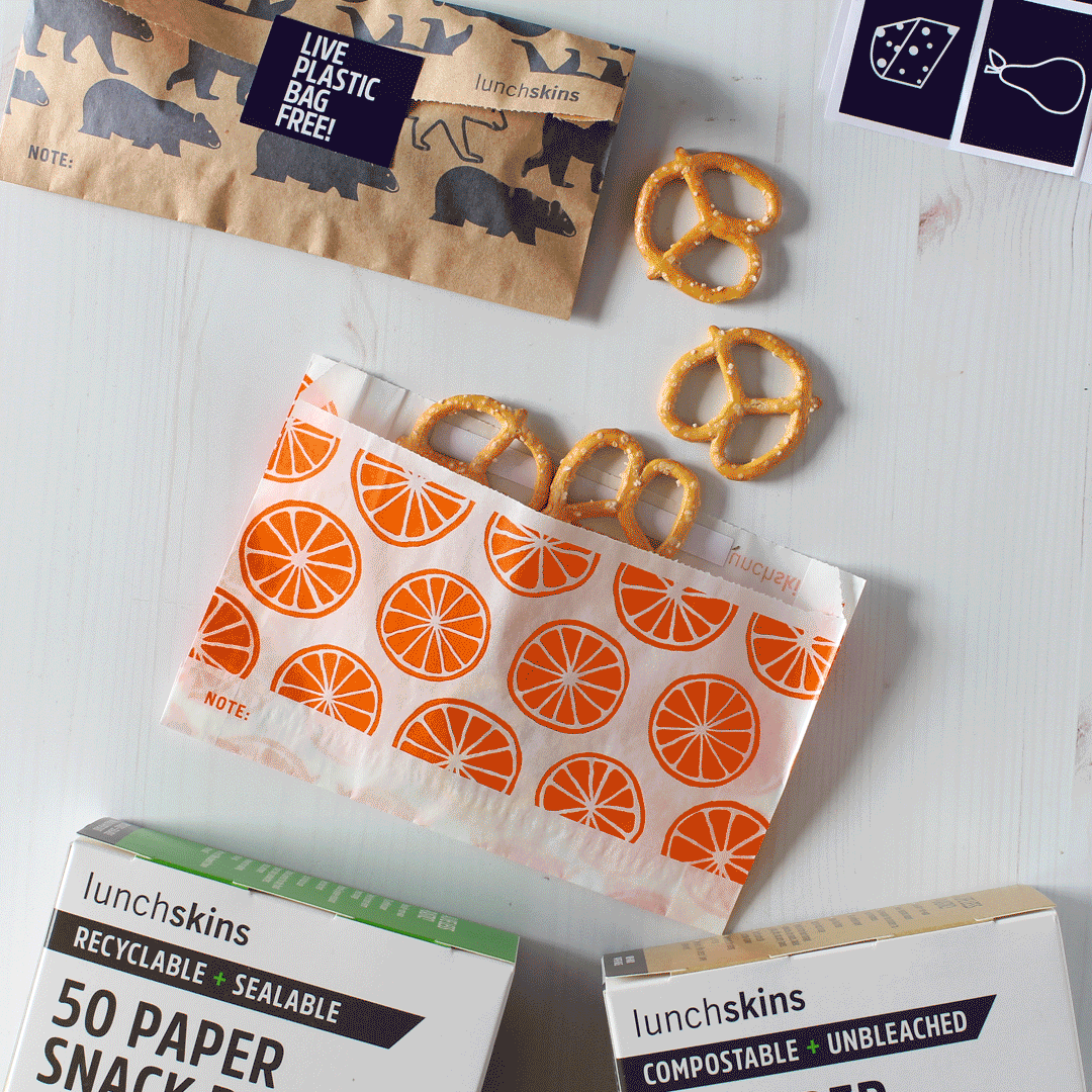 Image of Recyclable Paper Snack Bags - Lunchskins